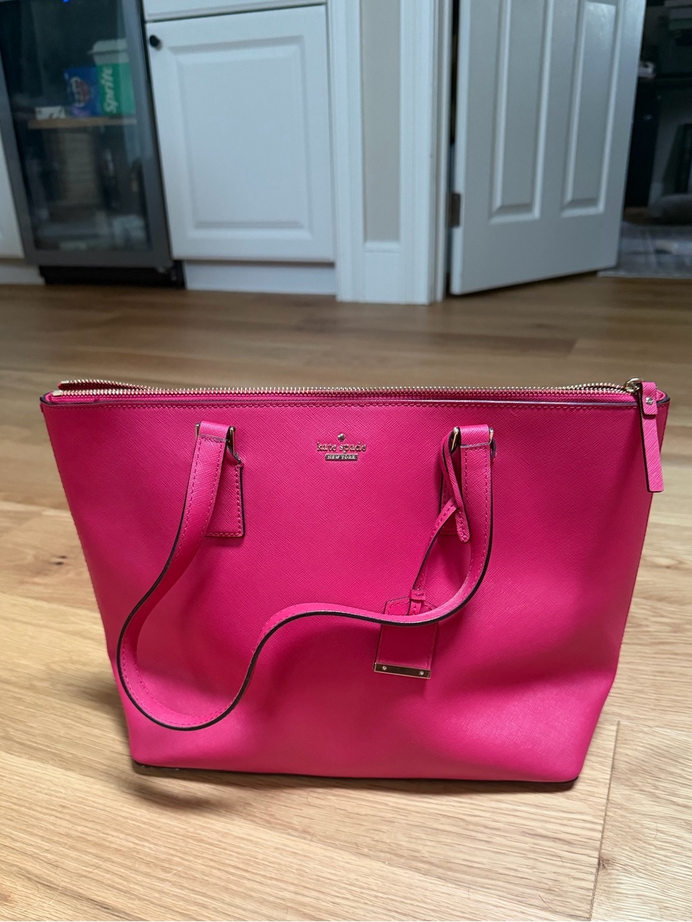 kate spade Bright Pink Saffiano Leather Tote